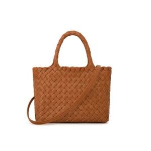 Milaner Italia Micro Elena Woven Handbag Nappa Leather Brown Woven Shoulder Bag